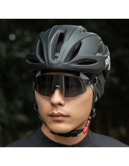 Czapka rowerowa rockbros m016 zimowa wiatroodporna rozmiar 54-61 cm - czarna