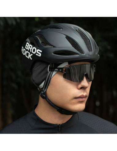 Czapka rowerowa rockbros m016 zimowa wiatroodporna rozmiar 54-61 cm - czarna