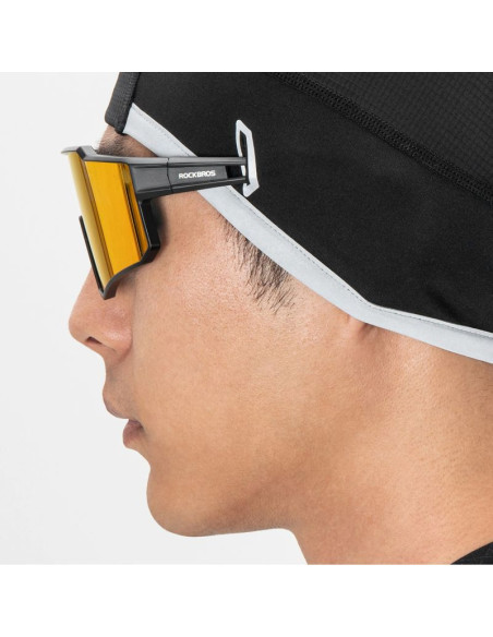 Czapka rowerowa rockbros m016 zimowa wiatroodporna rozmiar 54-61 cm - czarna