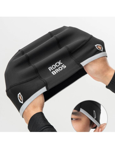 Czapka rowerowa rockbros m016 zimowa wiatroodporna rozmiar 54-61 cm - czarna