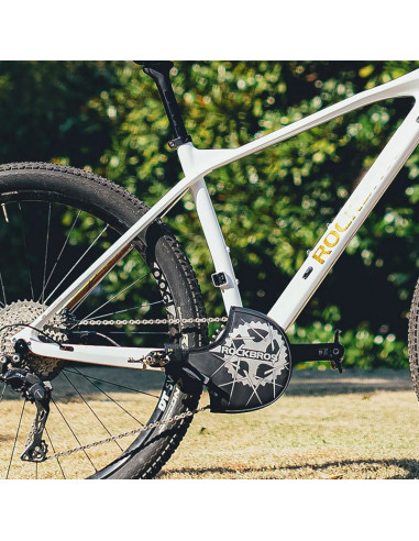 Osłona transportowa na mechanizm korbowy rockbros d76 - czarno-szara