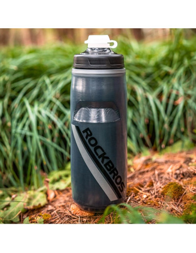 Bidon termiczny rockbros rowerowy 620 ml bez bpa - gradient czarny