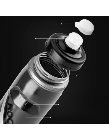 Bidon termiczny rockbros rowerowy 620 ml bez bpa - gradient czarny