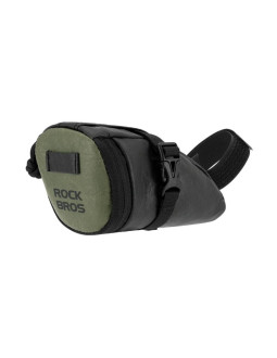 Torba rowerowa rockbros db006 podsiodłowa 0,2l - czarno-zielona 2