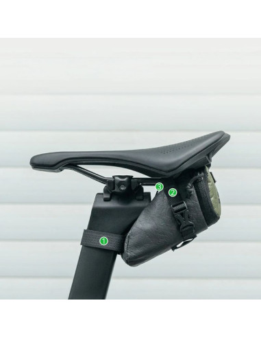 Torba rowerowa rockbros db006 podsiodłowa 0,2l - czarno-zielona