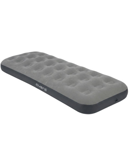 Materac flokowany 1-osobowy szary 191x73x22cm 24637