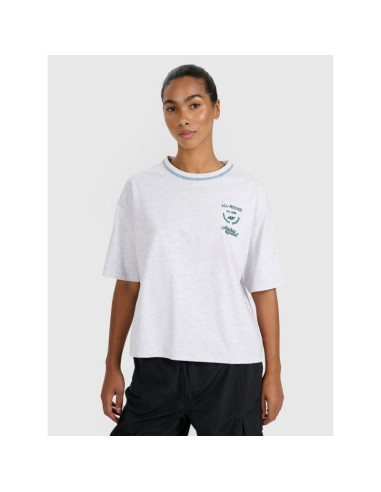 T-shirt oversize z nadrukiem damski 4f 4frss25ttshf2979-26m