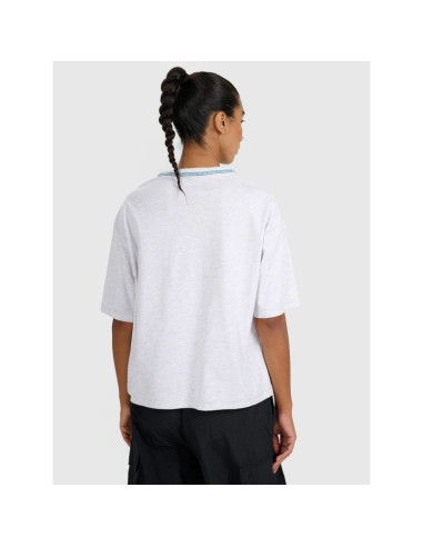 T-shirt oversize z nadrukiem damski 4f 4frss25ttshf2979-26m