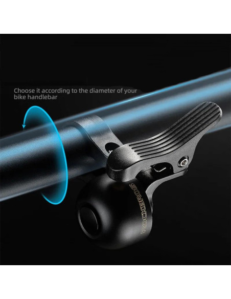 Dzwonek rowerowy rockbros 34210007002 na prawą stronę kierownicy - czarny