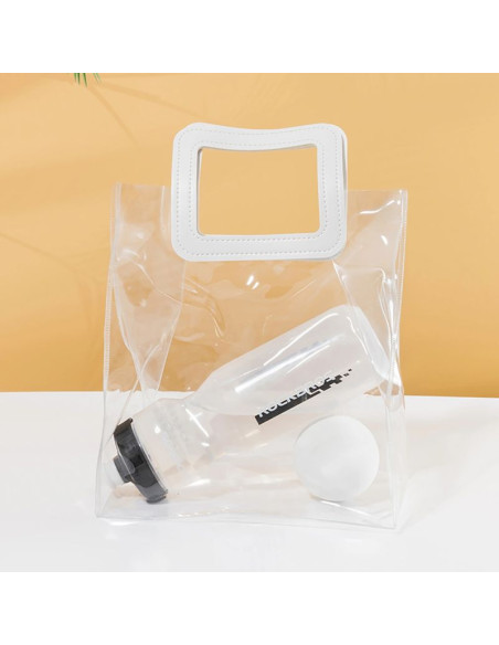 Bidon rowerowy rockbros 750 ml - przezroczysty z czarnym ustnikiem