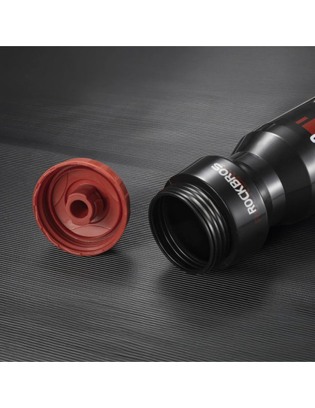 Bidon rowerowy rockbros 750 ml - przezroczysto-czarny z czerwonym ustnikiem