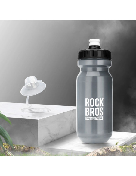 Bidon rowerowy rockbros 600 ml - szary