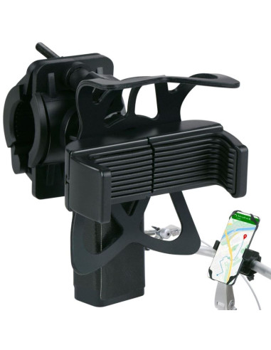 Uchwyt rowerowy na telefon dunlop obracany czarny