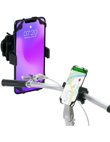 Uchwyt rowerowy na telefon dunlop obracany czarny
