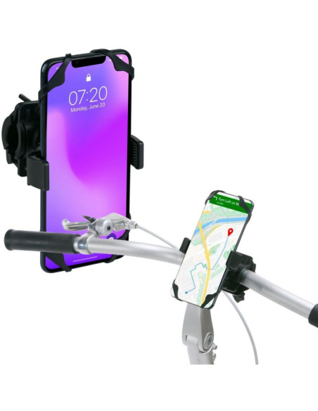 Uchwyt rowerowy na telefon dunlop obracany czarny