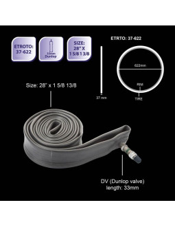 Dętka rowerowa 28x1 5/8 1/3 bicycle gear
