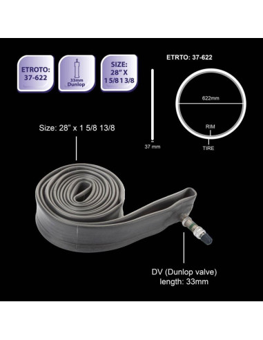 Dętka rowerowa 28x1 5/8 1/3 bicycle gear