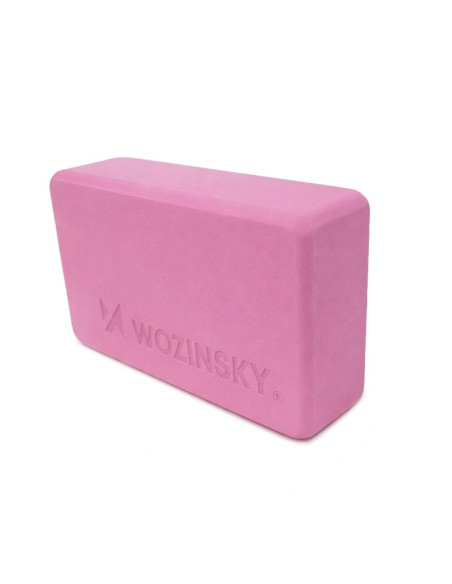 Kostka do jogi wozinsky wkdj-p do pilatesu i ćwiczeń rozciągających - różowa