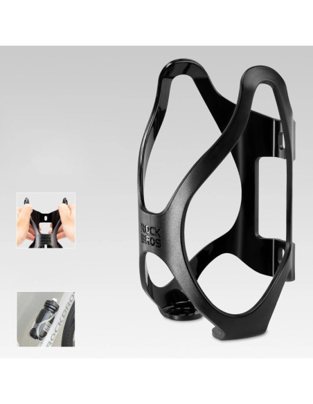 Uchwyt na bidon rockbros lk24-h018 koszyk plastikowy - czarny