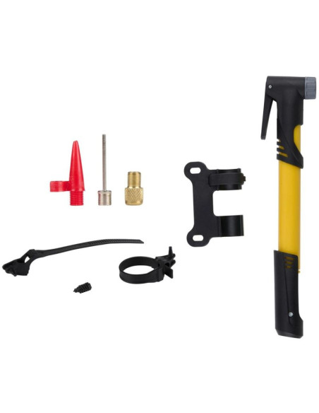 Pompka rowerowa mini 120psi (8bar) dunlop żółta