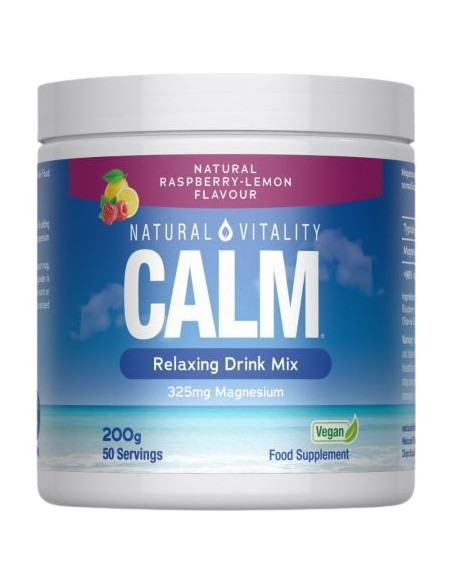 Calm Relaxing Drink Mix, Smak Malinowo-Cytrynowy (200 G)