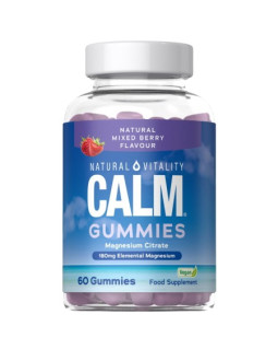 Calm Magnesium, Smak Malinowo-Truskawkowy (60 Żelek)