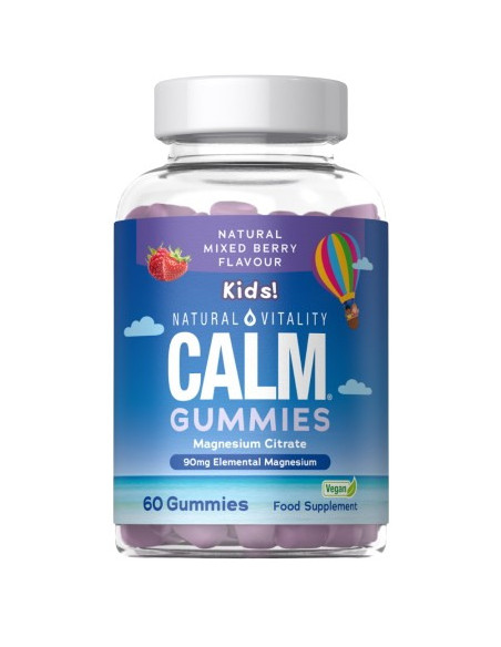 Calm Kids Magnesium, Smak Malinowo-Truskawkowy (60 Żelek)