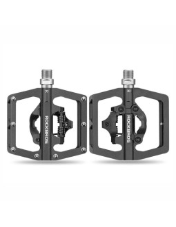 Zestaw pedałów rowerowych rockbros pd15-bk ze stopu aluminium - czarne 2