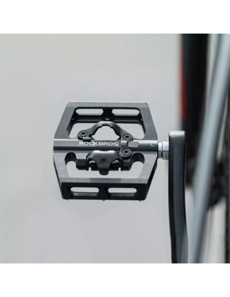 Zestaw pedałów rowerowych rockbros pd15-bk ze stopu aluminium - czarne