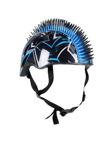Kask rowerowy dziecięcy regulowany no fear mohawk r.(48-52cm) black/ blue