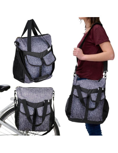 Sakwa torba rowerowa na bagażnik 20l dunlop - szara