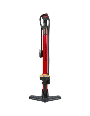 Pompka warsztatowo  rowerowa dunlop 230 psi (16bar) z manometrem czerwony