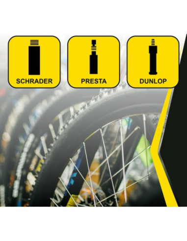 Pompka warsztatowo  rowerowa dunlop 230 psi (16bar) z manometrem czerwony
