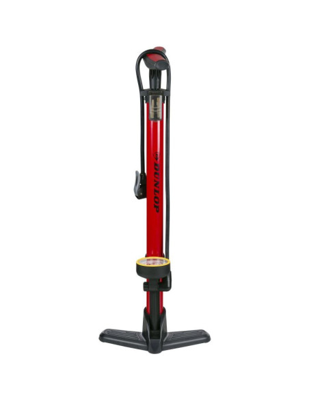 Pompka warsztatowo  rowerowa dunlop 230 psi (16bar) z manometrem czerwony