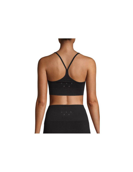 Top sportowy casall seamless graphical rib sports top czarny