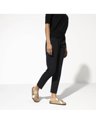 Klapki damskie birkenstock arizona birko-flor gold złote regular szerokie (1016110)