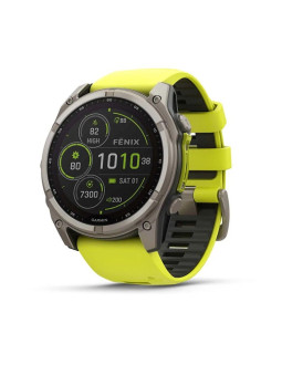 Zegarek garmin fenix 8 solar sapphire titanium amp yellow/graphite