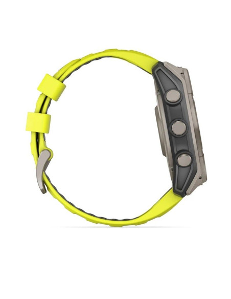 Zegarek garmin fenix 8 solar sapphire titanium amp yellow/graphite