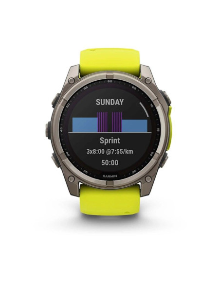 Zegarek garmin fenix 8 solar sapphire titanium amp yellow/graphite