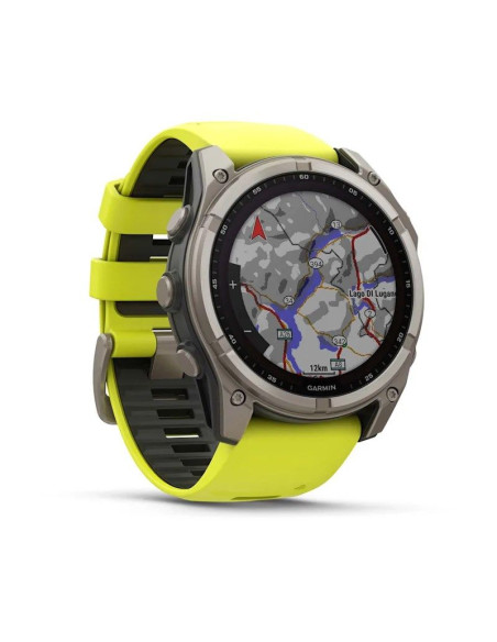Zegarek garmin fenix 8 solar sapphire titanium amp yellow/graphite