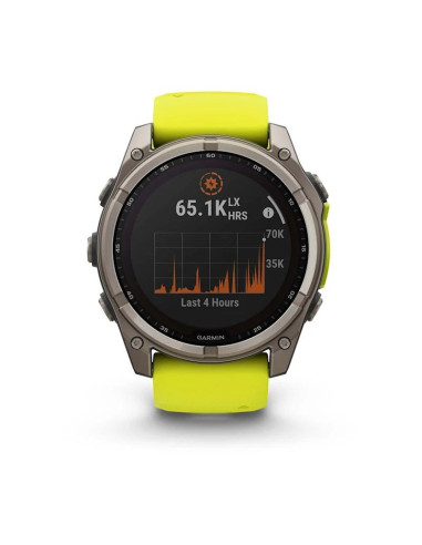 Zegarek garmin fenix 8 solar sapphire titanium amp yellow/graphite