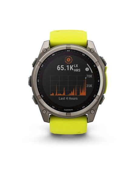 Zegarek garmin fenix 8 solar sapphire titanium amp yellow/graphite