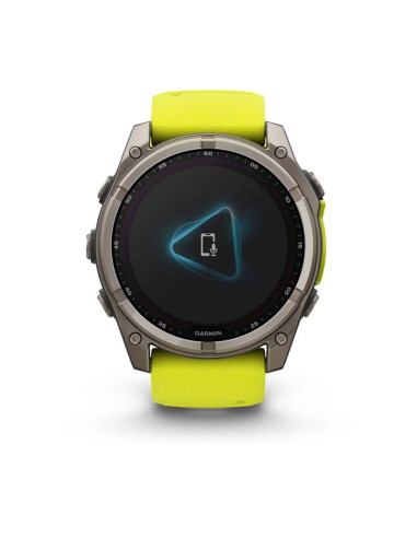 Zegarek garmin fenix 8 solar sapphire titanium amp yellow/graphite