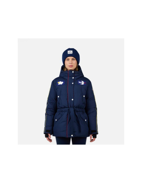 Kurtka narciarska damska rossignol w jcc flag down parka niebieska