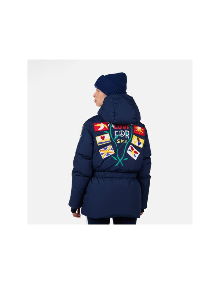 Kurtka narciarska damska rossignol w jcc flag down parka niebieska