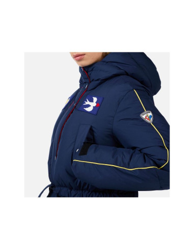 Kurtka narciarska damska rossignol w jcc flag down parka niebieska