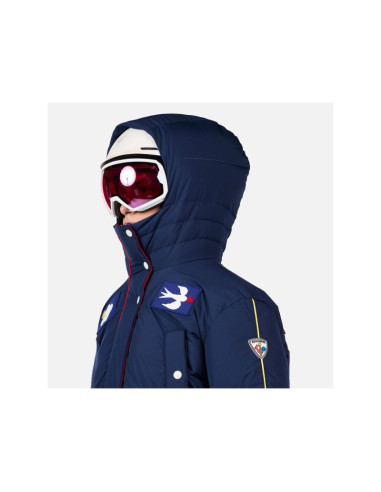 Kurtka narciarska damska rossignol w jcc flag down parka niebieska