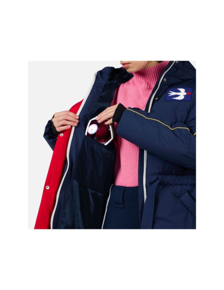 Kurtka narciarska damska rossignol w jcc flag down parka niebieska