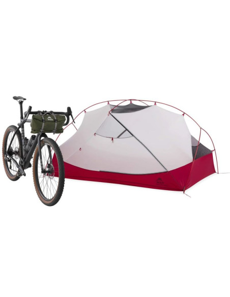 Msr hubba hubba bikepack 2 os. zielony, czerwony, biały namiot trójkątny