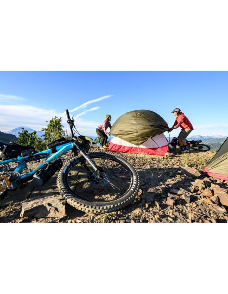 Msr hubba hubba bikepack 2 os. zielony, czerwony, biały namiot trójkątny